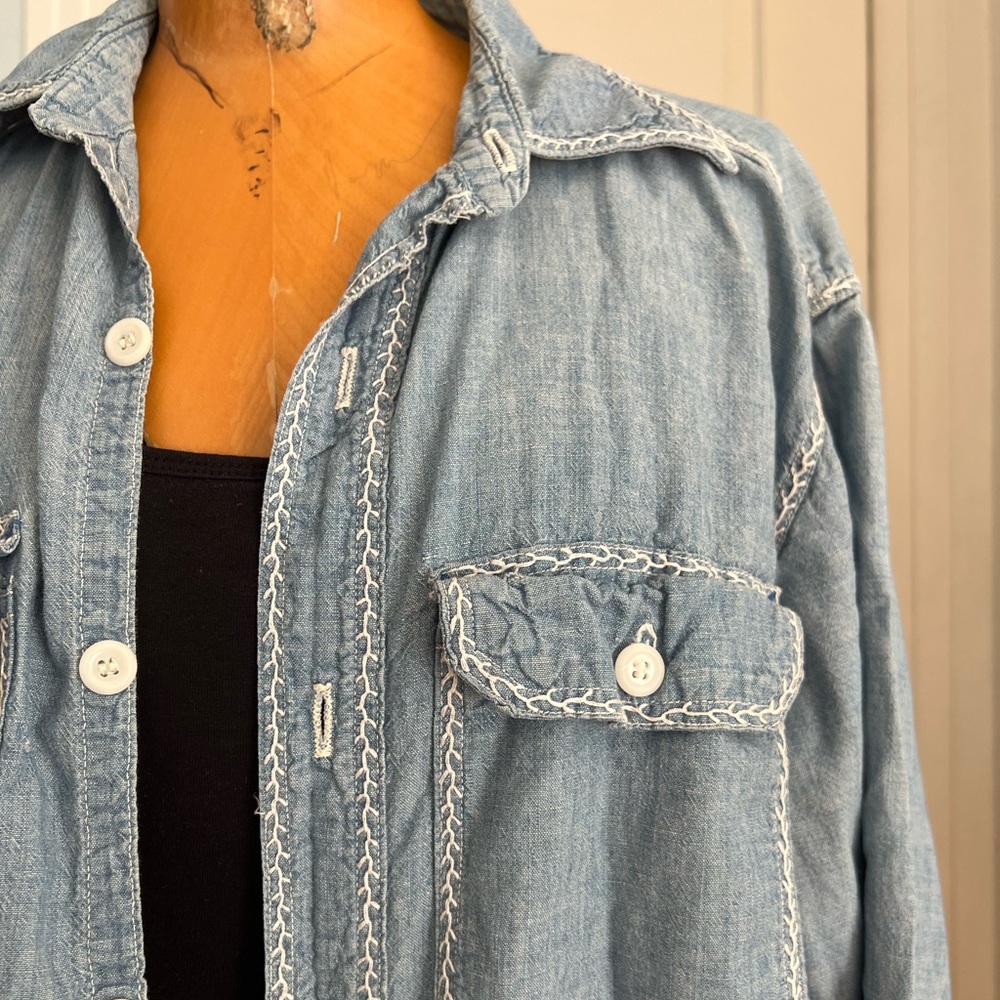 Denim button up shit
